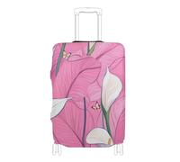 SyXIOP Safaris Calla Housse de bagage en tissu élastique résistant aux rayures pour valise de 45,7 à 81,3 cm, Safaris Calla Lily Fleur Rose, S 18-20 in, Classique