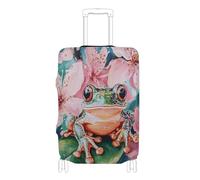 SyXIOP Simple Shining Jewelry Housse de bagage élastique lavable Motif grenouille 45,7 à 81,3 cm, Grenouille simple et brillante, L 26-28 in, Classique