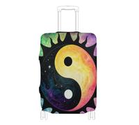 SyXIOP Sun Moon Yin Yang Retro Tai Chi Housse de protection élastique lavable Valise élastique Protecteurs pour bagages de 45,7 à 81,3 cm, Sun Moon Yin Yang Retro Tai Chi, L 26-28 in, Classique