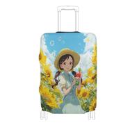 SyXIOP Sunflowers Housse de bagage élastique extra large résistante aux rayures pour valise de 45,7 à 81,3 cm, Tournesols Anime, XL 29-32 in, Classique