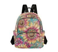 SyXIOP Sunflowers Jewelry Shining Glittering 32,5 pouces convertible, sac à main tendance sac à dos tendance sac à bandoulière pour femmes, adolescentes, Bijoux tournesols brillants et scintillants, S