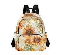 SyXIOP Sunflowers Orange 31,8 cm Sac à dos d'épaule imperméable pour adolescentes Mini sac à dos pour affaires, Tournesols orange, S, Décontracté
