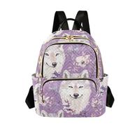 SyXIOP Sweet Wolf Sac à dos multifonction pour ordinateur portable 31,5 cm Violet, Sweet Wolf Violet, S, Décontracté
