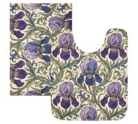 SyXIOP Tapis de bain pour chambre à coucher William Morris Motif fleurs d'iris