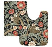 SyXIOP Tapis de bain William Morris Rouge Vintage