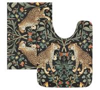 SyXIOP Tapis de bain William Morris S Motif léopard