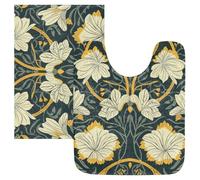 SyXIOP Tapis de bain William Morris style fleur jaune
