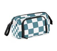 SyXIOP Trousse à crayons verte et blanche de grande capacité avec coque rigide légère pour adolescent maternelle