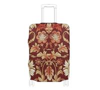 SyXIOP William Morris Housse de bagage élastique vintage à fleurs marron anti-rayures pour bagages de 45,7 à 81,3 cm, William Morris Fleurs vintage Marron, L 26-28 in, Classique
