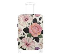 SyXIOP William Morris Housse de protection élastique lavable en tissu rose pour bagages de 45,7 à 81,3 cm, William Morris Rose Fleurs, S 18-20 in, Classique