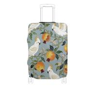 SyXIOP William Morris Housse de protection élastique lavable pour valise de 45,7 à 81,3 cm Motif perroquet Blanc, William Morris Perroquet Blanc Grenade, XL 29-32 in, Classique