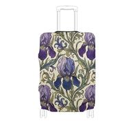 SyXIOP William Morris Housse de protection pour bagages de 45,7 à 81,3 cm Motif fleurs d'iris élastique lavable, Motif fleurs d'iris style William Morris, S 18-20 in, Classique