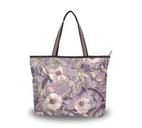 SyXIOP William Morris Petit sac à main réutilisable en tissu de soie avec fermeture éclair Mauve pour femme pour bal, fiançailles, cocktail, fête de mariage, William Morris Style floral Mauve, Large