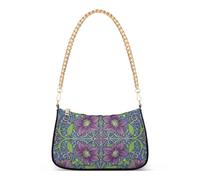 SyXIOP William Morris Purple Daisy Sac à bandoulière tendance avec plusieurs poches pour la fête des mères