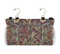 SyXIOP William Morris Sac de rangement pour lit superposé et lit d'hôpital Blanc Fleurs de lys Calla Poche de chevet pour dortoir à suspendre