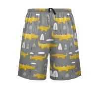 SyXIOP Woods Alligator Fairy Gray Casual Pjamama Pants Men Pyjamas for Men Pants for Loungewear, Bois alligator fée gris, M