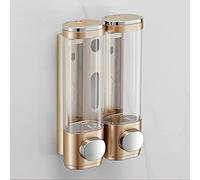 SYXL Distributeur de Savon Liquide Commercial Mural Hôtel de Savon de Grande capacité sans perfectionnage et de Douche Dispenser10oz / 300ml (Color : Ordinary Golden Double)