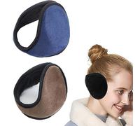 SYXLS 2 Pièces Cache-oreilles, Cache-oreilles Pliable et Extensible en Polaire, Chauffe-Oreilles Cache-Oreille en Polaire Hiver, Pour L'extérieur, Le Cyclisme, la Course à Pied, le ski