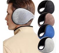 SYXLS 4 Pièces Cache-oreilles, Cache-oreilles Pliable et Extensible en Polaire, Chauffe-Oreilles Cache-Oreille en Polaire Hiver, Pour L'extérieur, Le Cyclisme, la Course à Pied, le ski