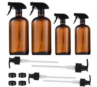 SYXLS 4PCS Flacon Pulvérisateur En Verre, 2 240ml Et 2 500ml Vide Flacon Pulvérisateur En Verre, Brun Flacon Pulvérisateur Avec Pulvérisateur Pour Le Nettoyage, l'Aromathérapie, Spray Cosmétique