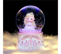 SYXLS Boule à Neige en Château Cristal, Chute de Neige Manuelle, Décoration de Bureau, pour Filles, Enfants, Petites-Filles, Bébés, Cadeau d'anniversaire de Noël