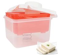 SYXLS Presse à Tofu, Presse à Tofu Maison Égouttoir, à Tofu Original, Simple Et Efficace, Maison Presse à Eau De Et Réservoir De Drainage Pour Plus Frais, Plus Savoureux, Pratique (Rouge)