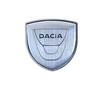 SYXWJL Auto Emblème pour Dacia Logan 2004-2013, Logo Emblèmes Badge Logo Badge Autocollant D'Insigne de Logo 3D Métal Sticker pour Carrosserie Décoration Accessoires,Silver