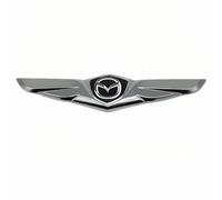 SYXWJL Auto Emblème pour Mazda 2 2007-2013, Logo Emblèmes Badge Logo Badge Autocollant D'Insigne de Logo 3D Métal pour Carrosserie Décoration Accessoires,Silver-Black