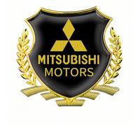 SYXWJL Auto Emblème pour Mitsubishi Outlander 2021 2022 2023, Logo Emblèmes Badge Logo Badge Autocollant D'Insigne de Logo 3D Métal pour Carrosserie Décoration Accessoires,M-Gold