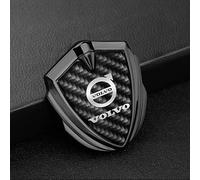 SYXWJL Auto Emblème pour Volvo S60 2018-2023, Logo Emblèmes Badge Logo Badge Autocollant D'Insigne de Logo 3D Métal Sticker pour Carrosserie Décoration Accessoires,Gunmetal Black