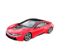 SYYANFEI Copie Fidèle l’Origine avec Beaucoup Détails 1:24 pour BMW I8 Blanc Noir Rouge Bleu Édition Deluxe Hobby Jeu Alliage Modèle Voiture Décorations De Bureau Maquette Voiture(Rouge)