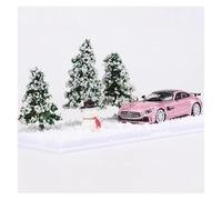 SYYANFEI Copie Fidèle l’Origine avec Beaucoup Détails 1:64 pour L'édition Deluxe AMG Christmas Edition Alliage Modèle De Voiture Scène Décoration Petit Véhicule Cadeau Maquette Voiture
