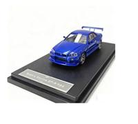 SYYANFEI Modèle Réduit Voiture Course Nissan GTR Skyline R34 en Métal Moulé sous Pression L'échelle 1:64 Exposer Ou Offrir Maquette Voiture
