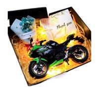 SYYANFEI Moto Miniature Collection Modèle Moto Sport en Alliage Moulé sous Pression pour Kawasaki Ninja 400 Course Rue Cadeaux Commémoratifs Échelle 1:12 Jouetspetits Grands - A Partir 3 Ans(Noir)