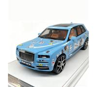 SYYANFEI Voiture De Collection Moulée sous Pression Rolls-Royce Cullinan BB Edition 1:18 Cadeau Vacances pour Audiophiles Maquette Voiture(Bleu)