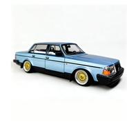 SYYANFEI Voiture Miniature Volvo 240GL À L'échelle 1:24 Modèle Réduit en Alliage Cadeau Noël Ou Jouet. Maquette Voiture(Bleu)