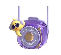 SYz254 Mini ventilateur portable et portable à suspendre avec cordon réglable Fonctionnement à piles Rechargeable par USB Vitesse du vent Petit ventilateur personnel mignon pour enfants, filles et