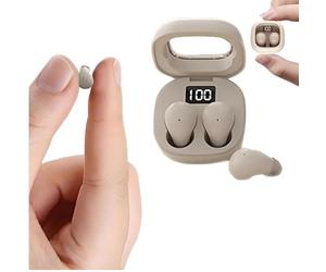 Syzplnwy Écouteurs et écouteurs Bluetooth sans fil pour dormir sur le côté, suppression du bruit, invisible, ultra petit, pour les petites oreilles, couleur peau