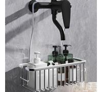 Syzplnwy Étagère de douche sans perçage - Organiseur à suspendre pour shampooing, gel douche - Convient aux robinets de douche, pas besoin d'adhésif