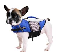 Syzplnwy Gilet de sauvetage pour chiens de petite et moyenne taille - Gilet de natation flottant en néoprène avec sangles réglables, design de sécurité réfléchissant et poignée de sauvetage pour