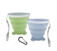 Syzplnwy Gobelet pliable - extensible, pliable et idéal pour les voyages, le camping et au-delà - Tasse en silicone avec couvercle pour tous vos besoins en matière de boisson