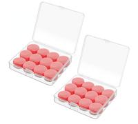 Syzplnwy Lot de 12 paires de bouchons d'oreille malléables en silicone avec SNR 32 dB antibruit pour natation, ronflement, étude, voyage, rose