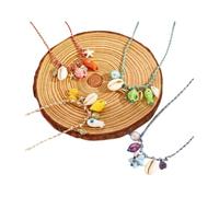 Syzplnwy Lot de 4 colliers bohèmes sur le thème de l'océan - Coquille de perles vibrantes, pendentif étoile de mer et céramique - Bijoux d'été pour femme