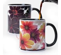 Syzplnwy Magic Ocean Shark Tasse en céramique à changement de couleur activée par la chaleur révèle le monde sous-marin 350 ml - Daisy
