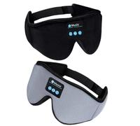 Syzplnwy Masque de sommeil Bluetooth avec écouteurs intégrés, masque pour les yeux 3D 100 % occultant, Bluetooth 5.4, 15 heures d'autonomie, respirant pour les voyages, la sieste, le travail de nuit
