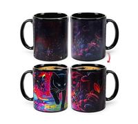 Syzplnwy Mug magique en céramique avec 5 motifs chatons changeants de couleur, 350 ml