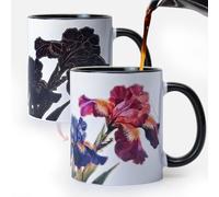 Syzplnwy Tasse magique à changement de couleur avec motif requin océan, tasse en céramique activée par la chaleur, révèle le monde sous-marin, cadeau fantaisie 350 ml - iris