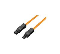 Rittal SZ Led system light connection cable - Câble d'alimentation (F) (M) - 100-240 V - 1 m - orange (pack de 5)