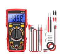SZ303 Digital Multimeter 1999 Count AC/DC Voltage Current Resistance Precision Portable Electrical Tester Tools(Red Pro)