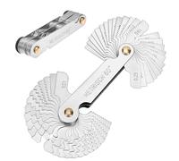 Szaboviktoria 52 Lames Jauge Filetage Inox, Peigne Filetage, Métrique 60° et Whitworth 55°, Pour 0,25-6,0 mm et 4 G - 62 G, Mesure Précise Du Pas